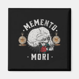 Memento Mori Vintag Skull _ Philosophy Stoic Tank Magnet