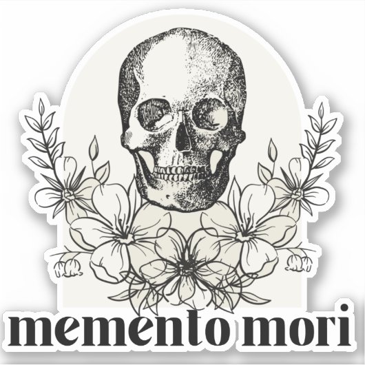 Memento Mori-Vinyl Sticker (Vorderseite)