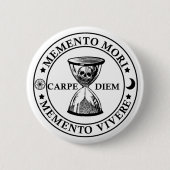 Memento mori vivere button (Vorderseite)