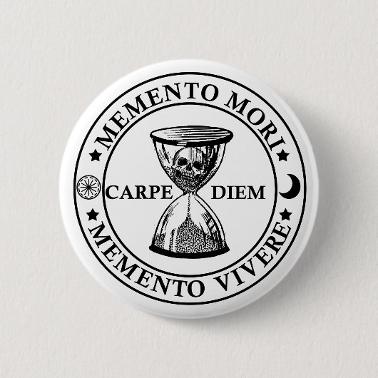 Memento mori vivere button (Vorderseite)