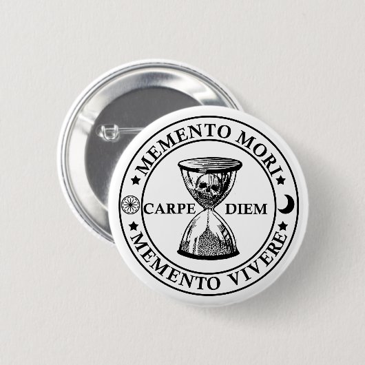 Memento mori vivere button (Vorne & Hinten)