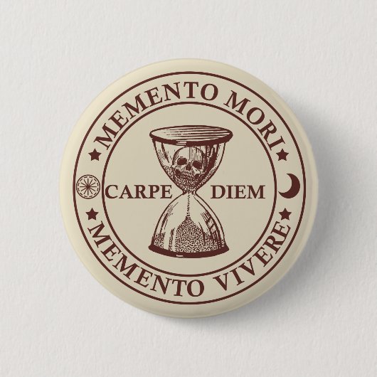 Memento mori vivere button (Vorderseite)