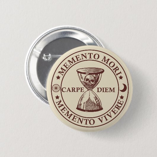 Memento mori vivere button (Vorne & Hinten)