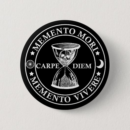 Memento mori vivere button (Vorderseite)