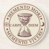 Memento mori vivere getränkeuntersetzer (Vorne)