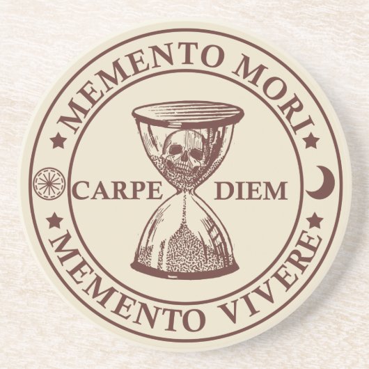 Memento mori vivere getränkeuntersetzer (Vorne)