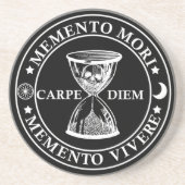 Memento mori vivere getränkeuntersetzer (Vorne)