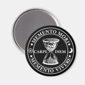 Memento mori vivere magnet (Vorderseite/Rückseite)