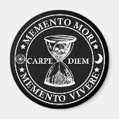 Memento mori vivere magnet (Vorne)