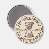 Memento mori vivere magnet (Vorderseite/Rückseite)