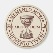 Memento mori vivere magnet (Vorne)