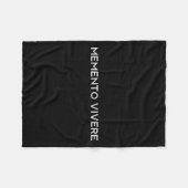 Memento Vivere Denken Sie daran, zu leben Philosop Fleecedecke (Vorderseite (Horizontal))
