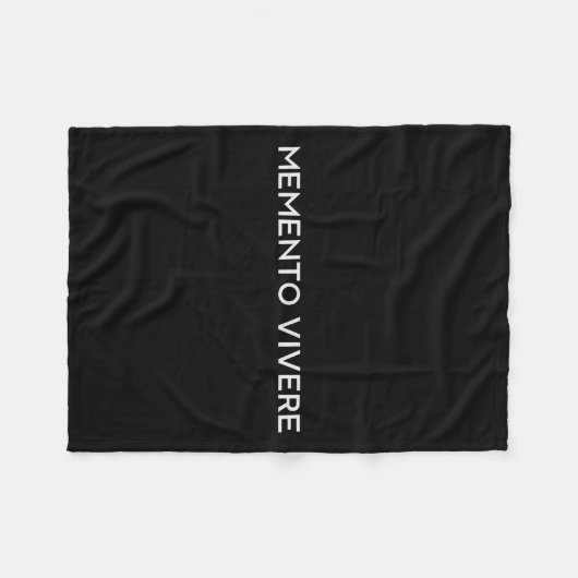 Memento Vivere Denken Sie daran, zu leben Philosop Fleecedecke (Vorderseite (Horizontal))