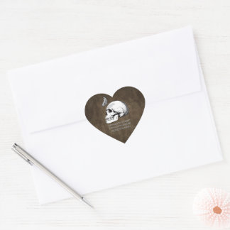 MEMENTO VIVERE • MEMENTO AMARE • MEMENTO MORI Herz-Aufkleber