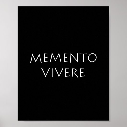Memento vivere poster (Vorne)