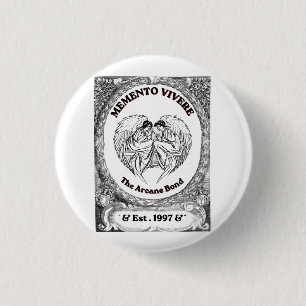 Memento Vivere Vintage Engel Bond Kunst Button