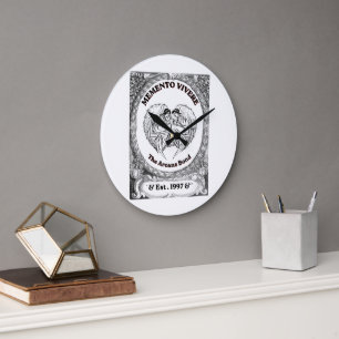 Memento Vivere Vintage Engel Bond Kunst Große Wanduhr