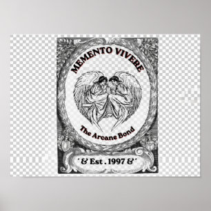 Memento Vivere   Vintage Engel Bond Kunst Poster