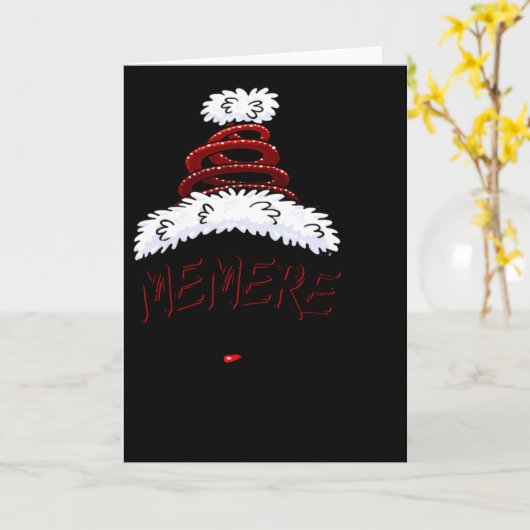 Memere Claus Xmas Happy New Santa Claus Merry Chri Karte (Gelbe Blume)