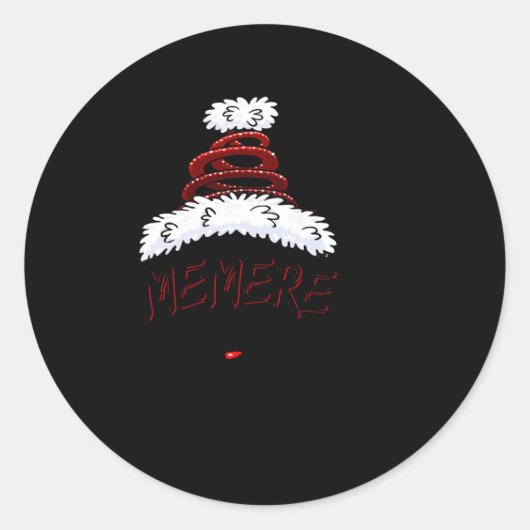Memere Claus Xmas Happy New Santa Claus Merry Chri Runder Aufkleber (Vorderseite)