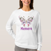 Memere personalisierter Schmetterling T-Shirt (Vorderseite)