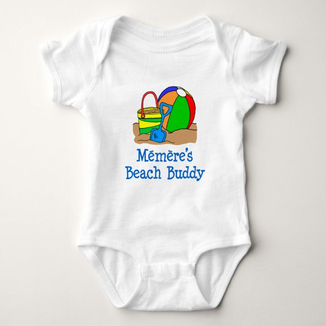Memere's Beach Buddy Baby Strampler (Vorderseite)