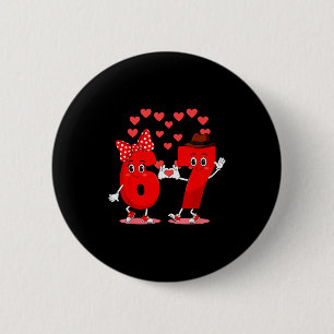 Memes 6 Und 7 Sechs Sieben Süße Liebe Valentinstag Button
