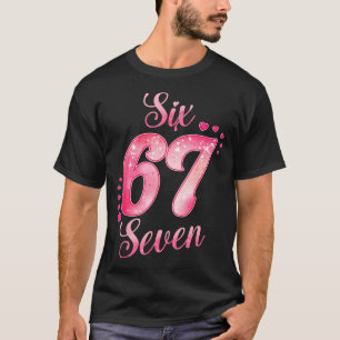 Memes 6 und 7 sechs sieben süße Liebe Valentinstag T-Shirt