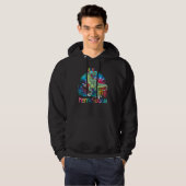 Memesaurus Rex Dinosaur Gefärbte Krawatte Meme Sau Hoodie (Vorne ganz)