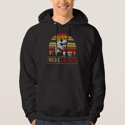 Memesaurus Rex Dinosaur Meme Saurus Familienmütter Hoodie (Vorderseite)