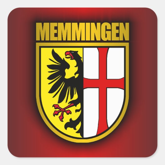 Memmingen Quadratischer Aufkleber (Vorderseite)