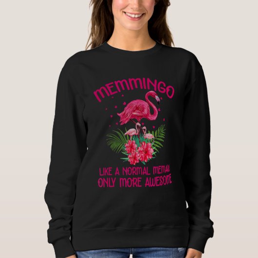 Memmingo wie eine normale Erinnerung Flamingo Mutt Sweatshirt (Vorderseite)