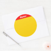Memo-Aufkleber (groß) Runder Aufkleber (Umschlag)