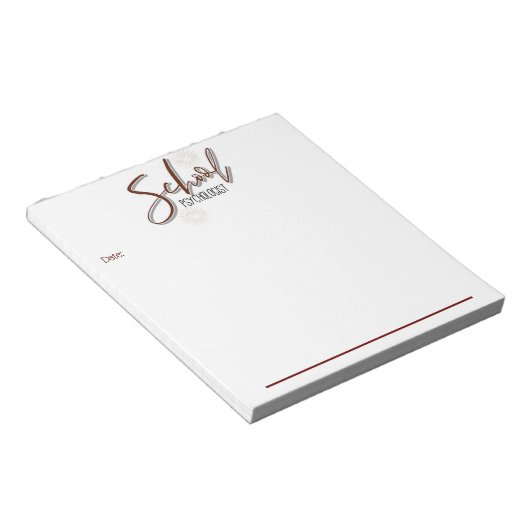 Memo des Psychologen-Büros für Schulpsychologen Notizblock (angewinkelt)