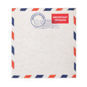Memo-Pad der Luftpost Notizblock (Vorderseite)