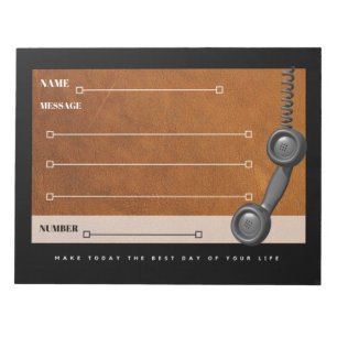 Memo-Pads für den Bereich "Telefonnachricht" Notizblock