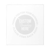 Memo zum Firmenlogo Vielen Dank Notizblock (Vorderseite)