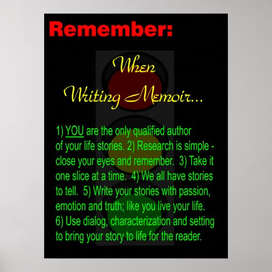 Memoir Writer - Poster - Motivation (Vorne)