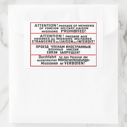 Memorabilia der Mission Rechteckiger Aufkleber (Tasche)