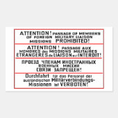 Memorabilia der Mission Rechteckiger Aufkleber (Vorderseite)