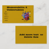 Memorabilien Visitenkarte (Vorne/Hinten)