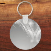 Memorable Cat Photo Circle Frame Art Schlüsselanhänger (Rückseite)