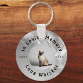 Memorable Cat Photo Circle Frame Art Schlüsselanhänger (Vorderseite)