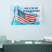 Memorandum Day Blue Watercolor America Flag Banner (Messeveranstaltung)