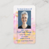 Memorandum Foto Prayer Garden Blume Visitenkarte (Rückseite)