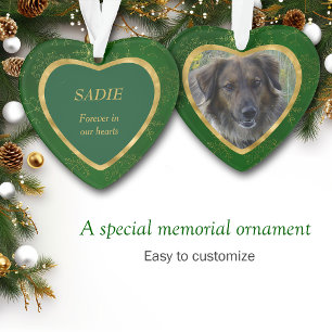 Memorandum für Green Gold Frame Snowflake Pet Ornament