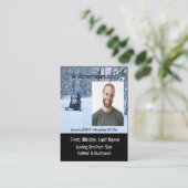 Memorandum Keepake Snow Mobile Winter Sports Visitenkarte (Stehend Vorderseite)