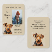 Memorandum Memory Card Airdale Terrier Dog Eigentü Visitenkarte (Vorne/Hinten)
