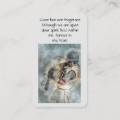 Memorandum Memory Card Baseball Sport Visitenkarte (Rückseite)