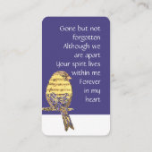 Memorandum Memory Card Christlich Song Bird Visitenkarte (Rückseite)